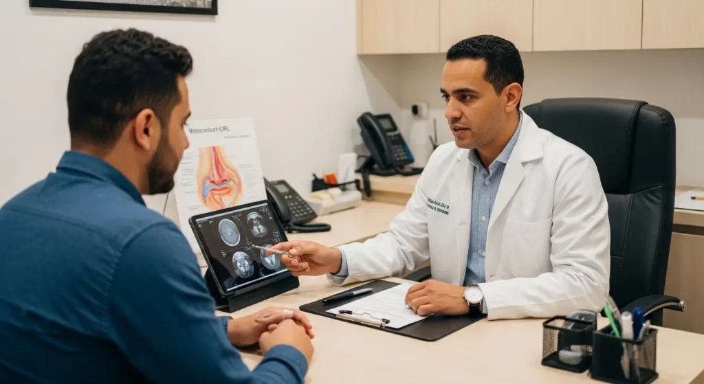 Consultation ORL au Maroc avant une opération de la sinusite — discussion avec le chirurgien