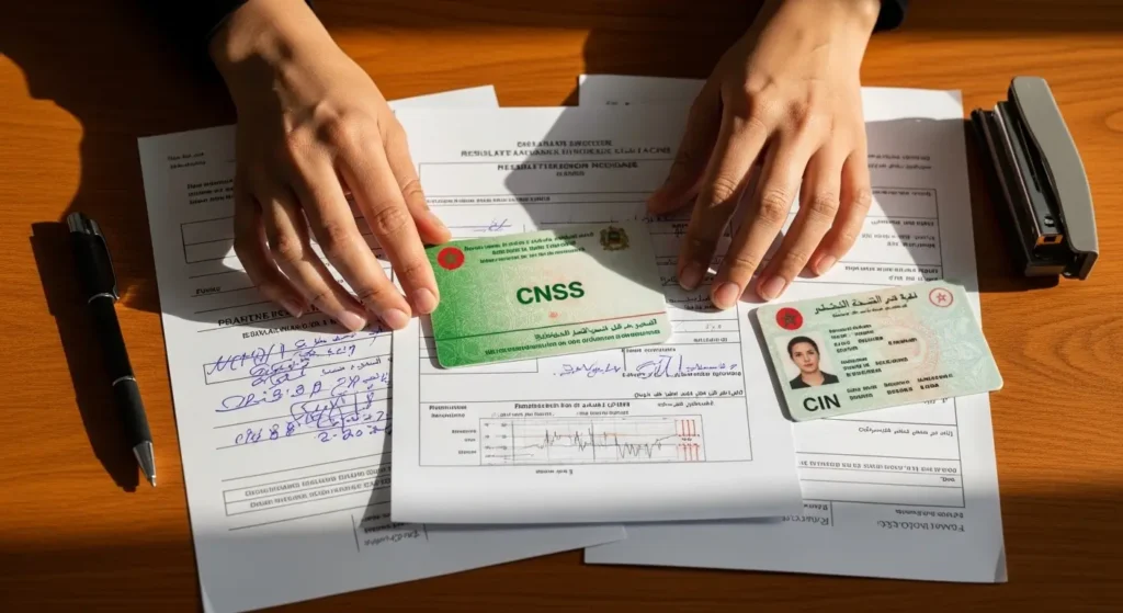 Dossier de remboursement audiogramme au Maroc avec carte CNSS, ordonnance et résultats d'examen