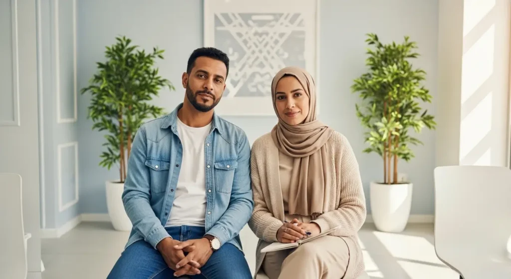 Patients préparant leur consultation ORL avant une opération du tympan au Maroc