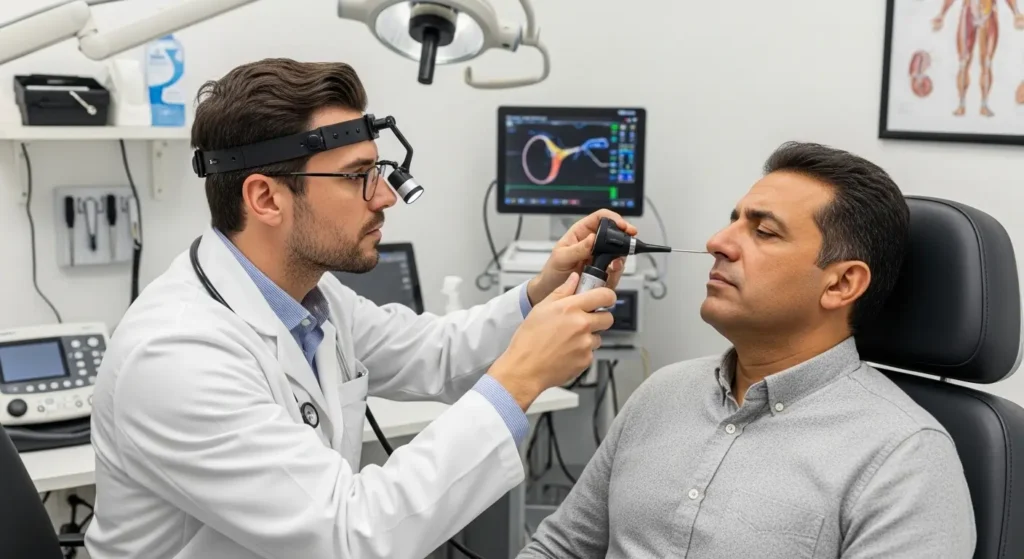 Consultation ORL médecin examen voies aériennes avant prescription appareil PPC Maroc